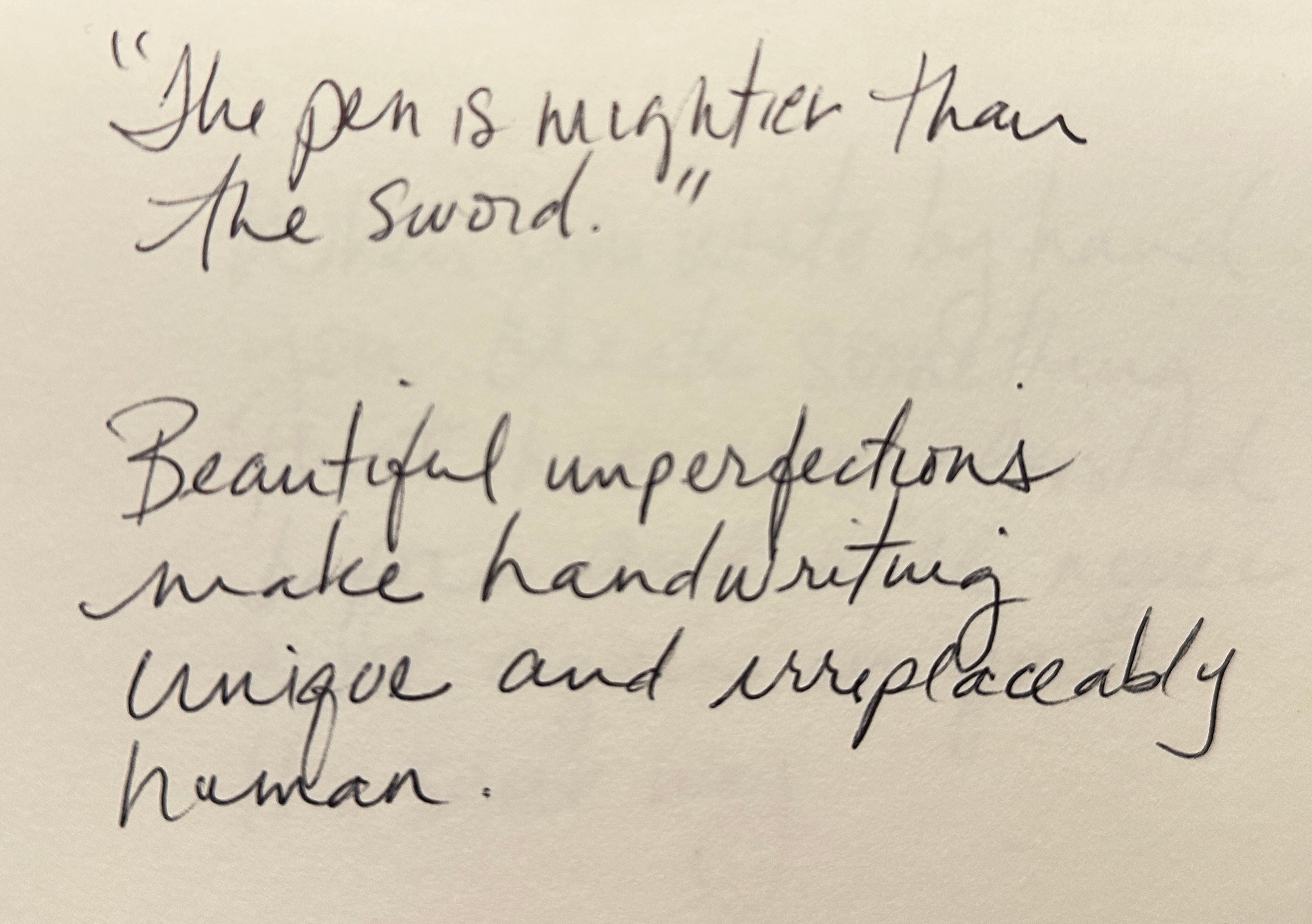 More personal than a fingerprint, handwriting is a literal soul print